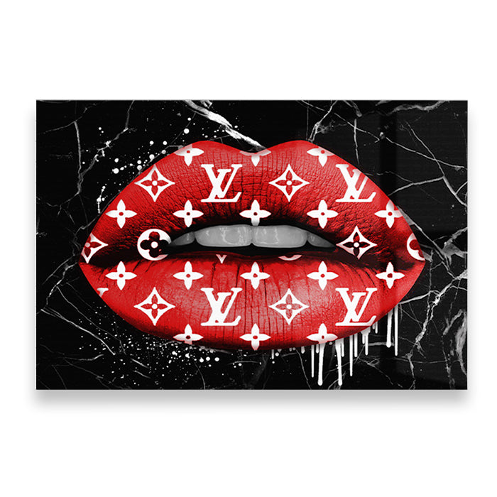 RED LIPS LV - ACRYLGLAS