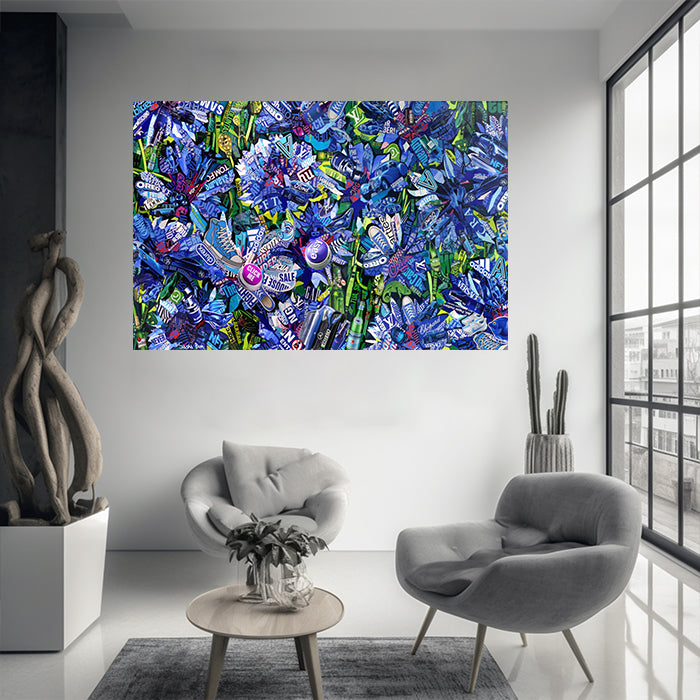 CORNFLOWERS GALORE - ACRYLGLAS