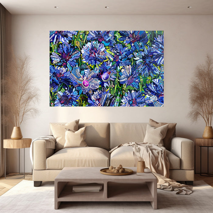 CORNFLOWERS GALORE - ACRYLGLAS