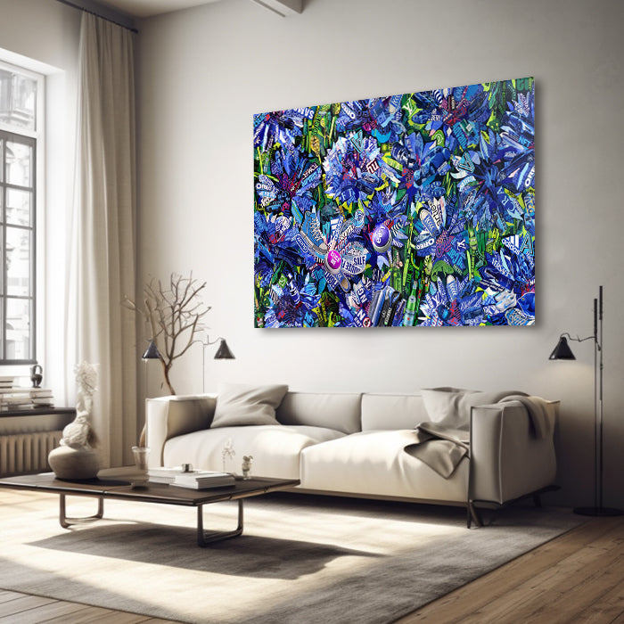 CORNFLOWERS GALORE - ACRYLGLAS