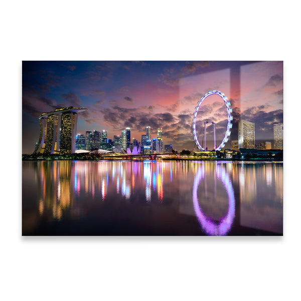 SINGAPUR SUNSET - ACRYLGLAS