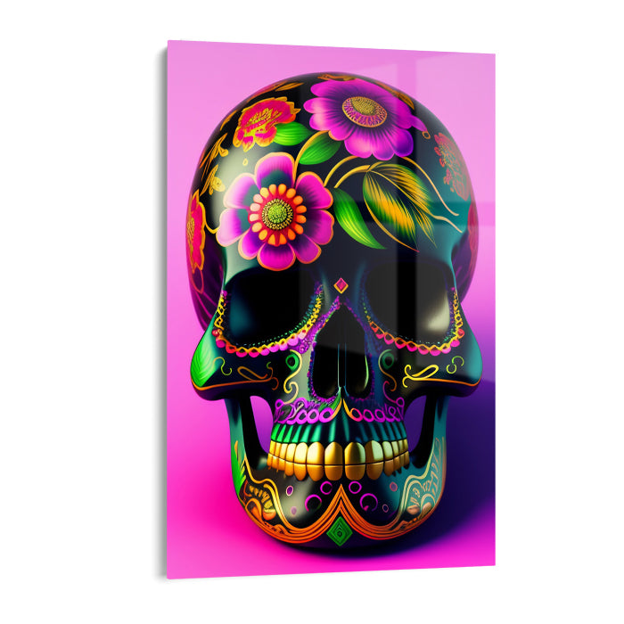 FLORAL SKULL - ACRYLGLAS