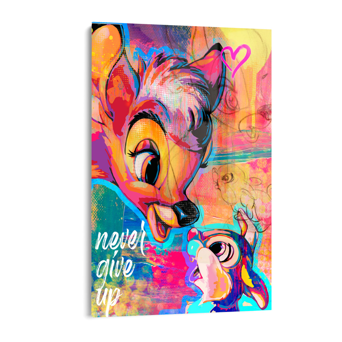 BAMBI NEVER GIVE UP - ACRYLGLAS