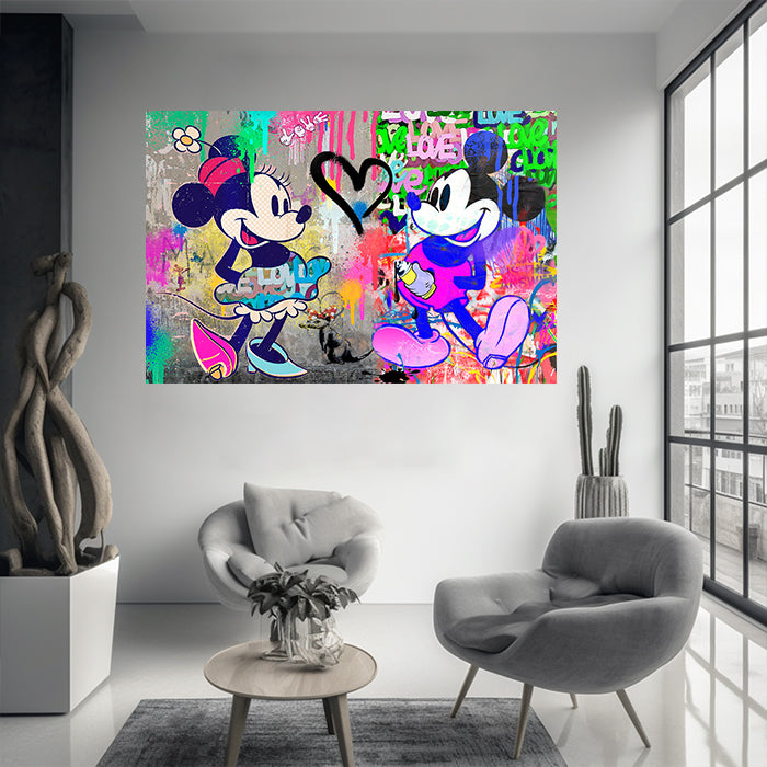 MICKY MINNIE GELB - ACRYLGLAS