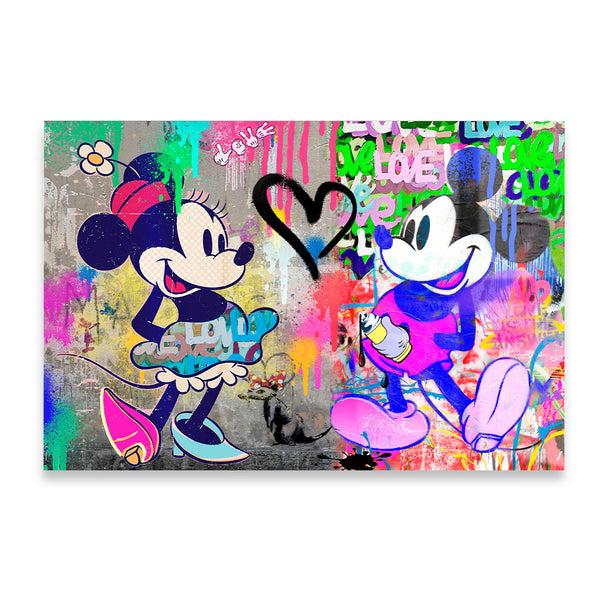 MICKY MINNIE GELB - ACRYLGLAS